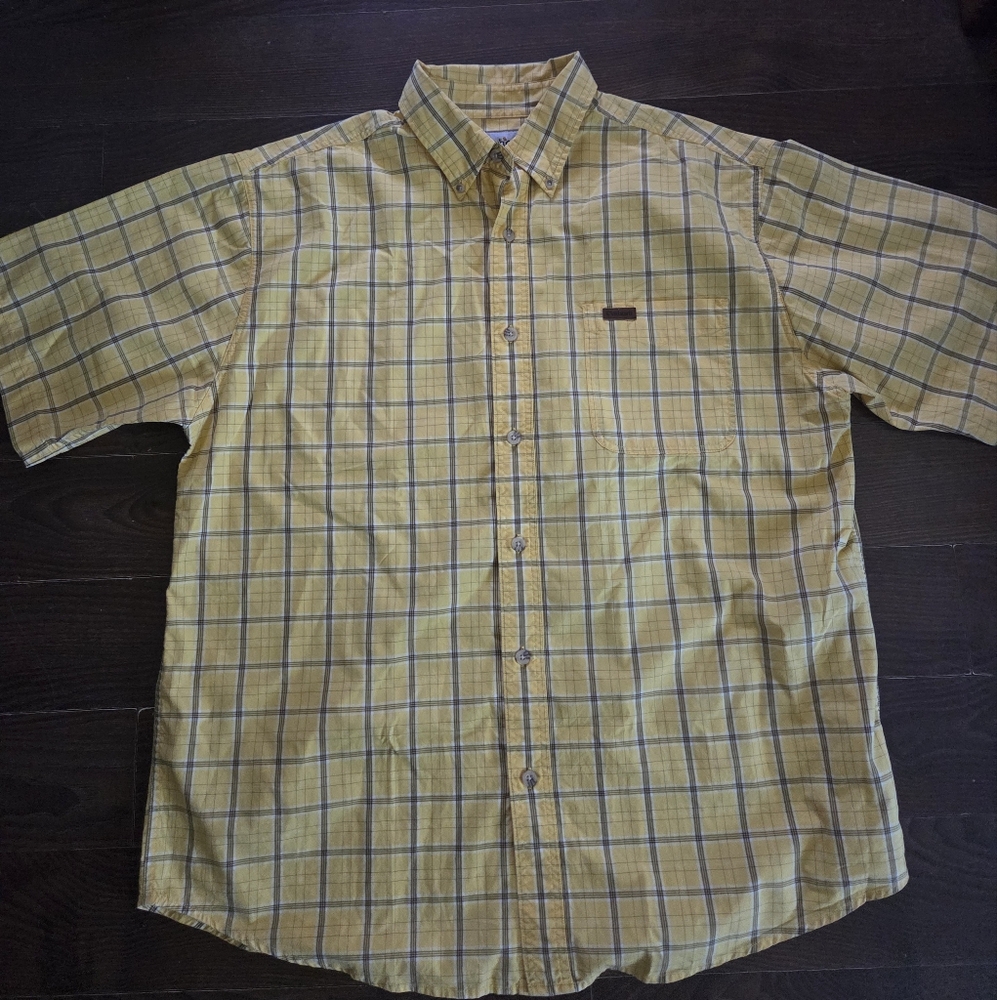 Carharrt Button Down Short Sleeve One Pocket Shirt, Size Large